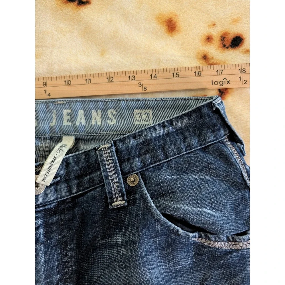 Guess Jeans Rhodes Straight Leg Dark Wash Denim Mens 33x32 M74R5102
